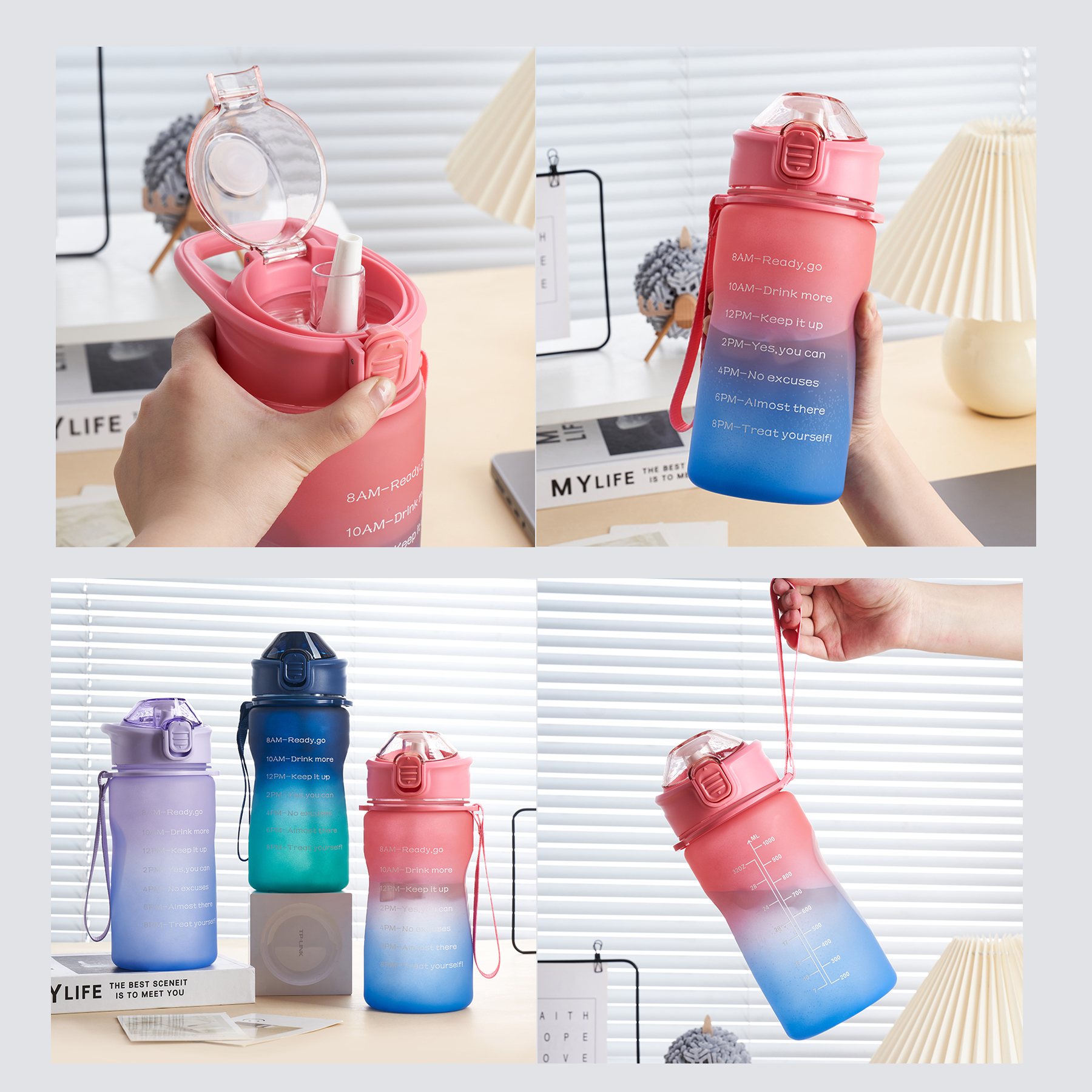 Half Gallon Water Bottle With Straw 3