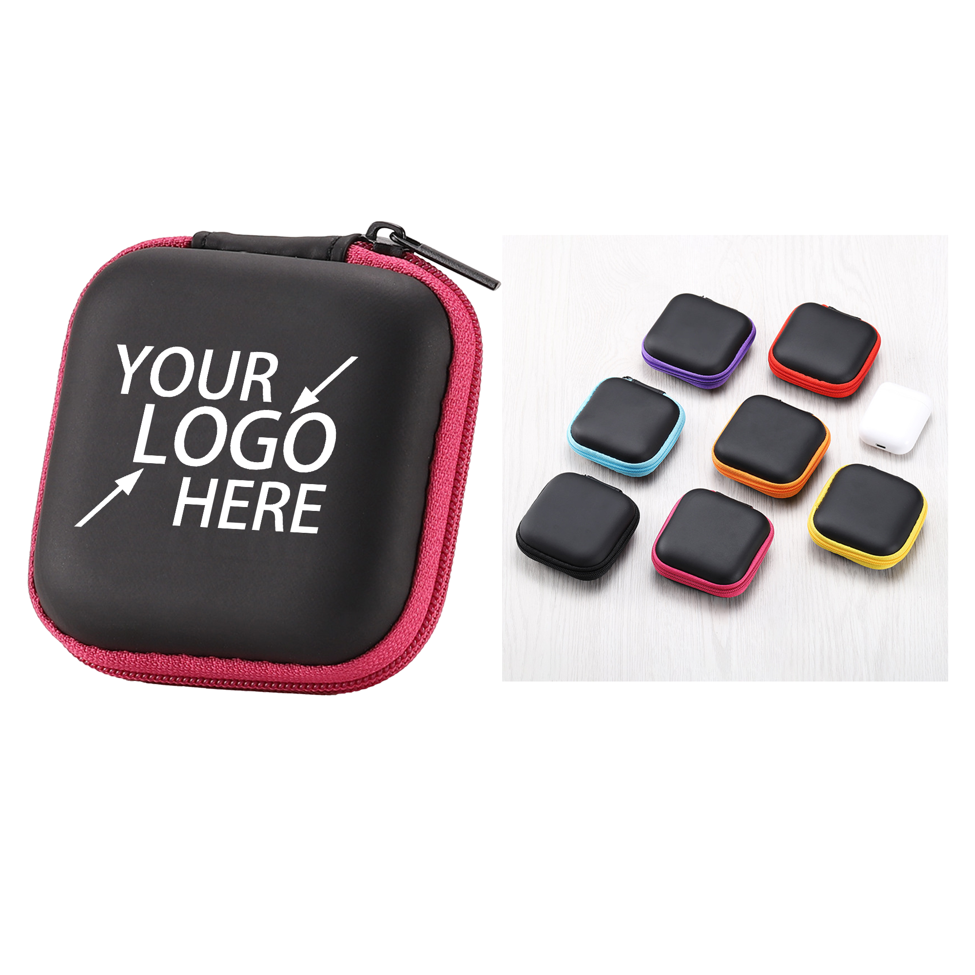 EVA Material Square Headphone Storage Bag 2