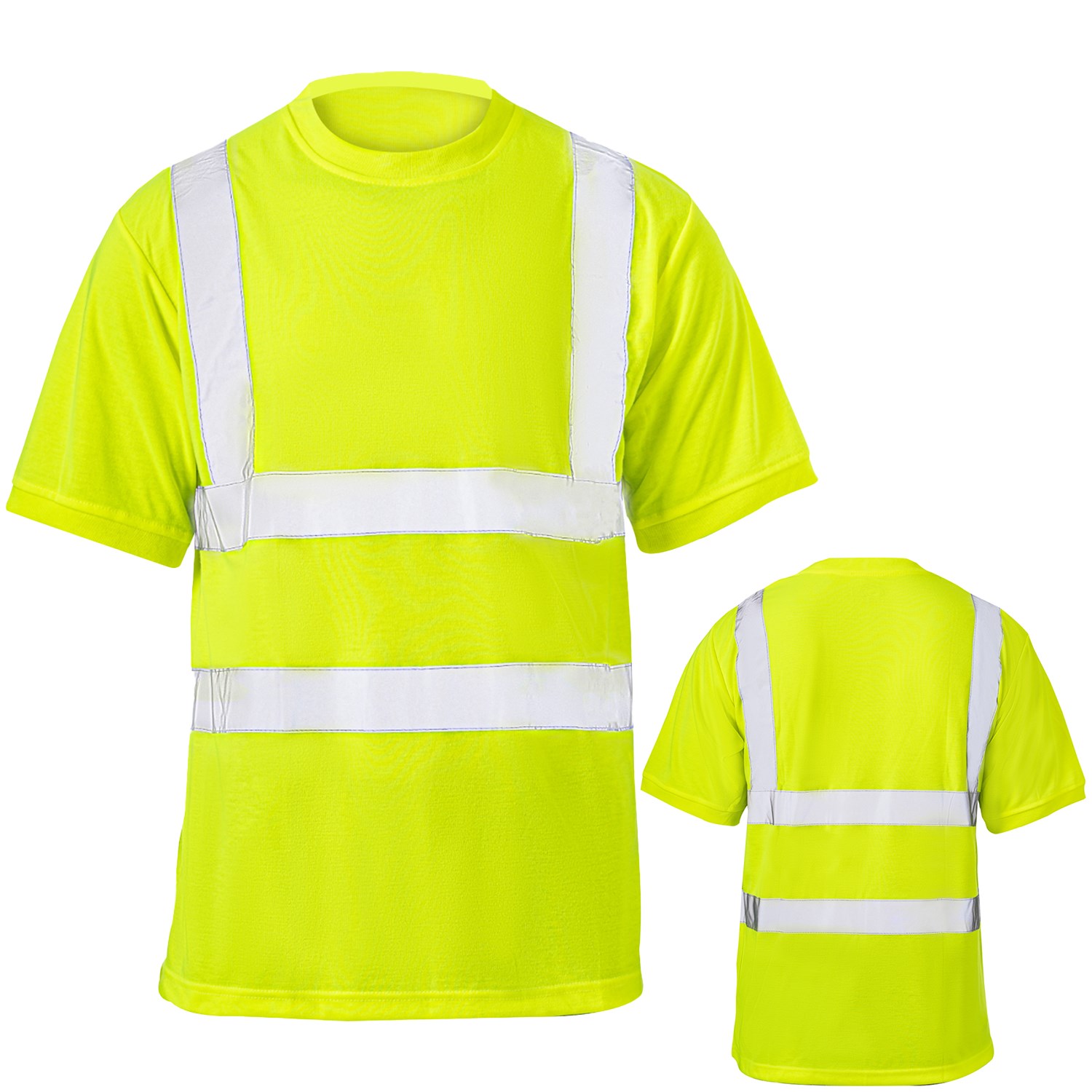 3.8 Oz. Polyester Class 2 Odor Reducing Reflective Tape Safety T-Shirt 4