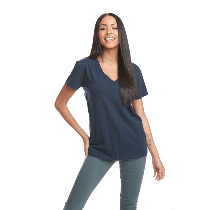 Next Level Ladies Relaxed V-Neck T-Shirt 9