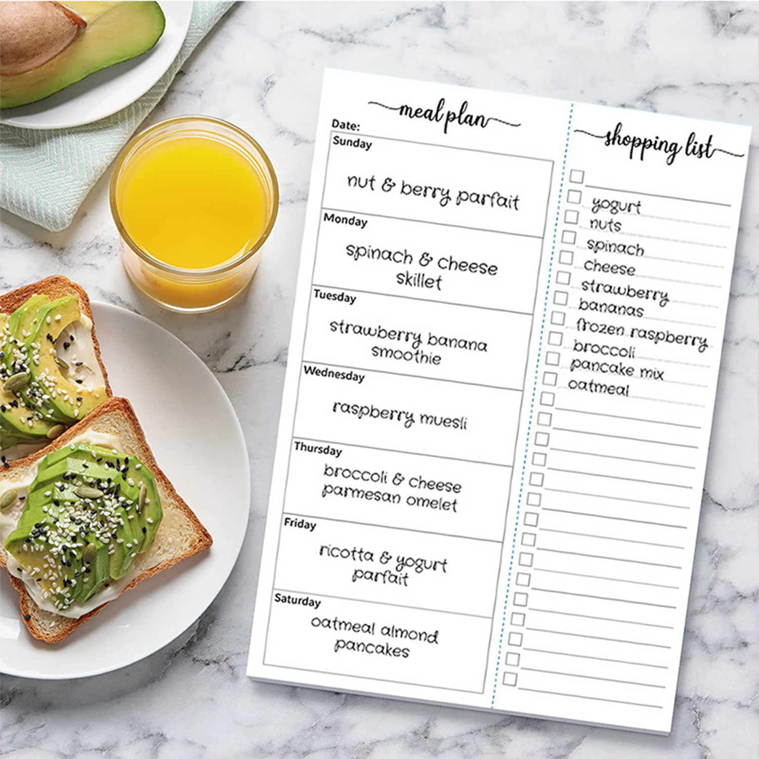Weekly Daily Meal Shopping Grocery Planning Pad 14