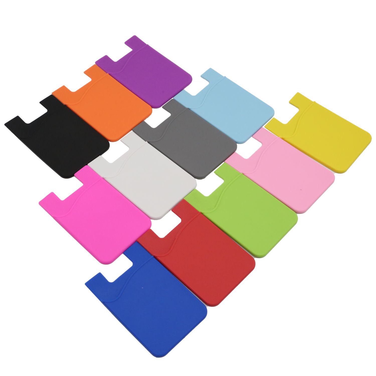 SILICONE PHONE WALLET WITH SOFT ADHESIVE CARD HOLDER SLEEVE 1