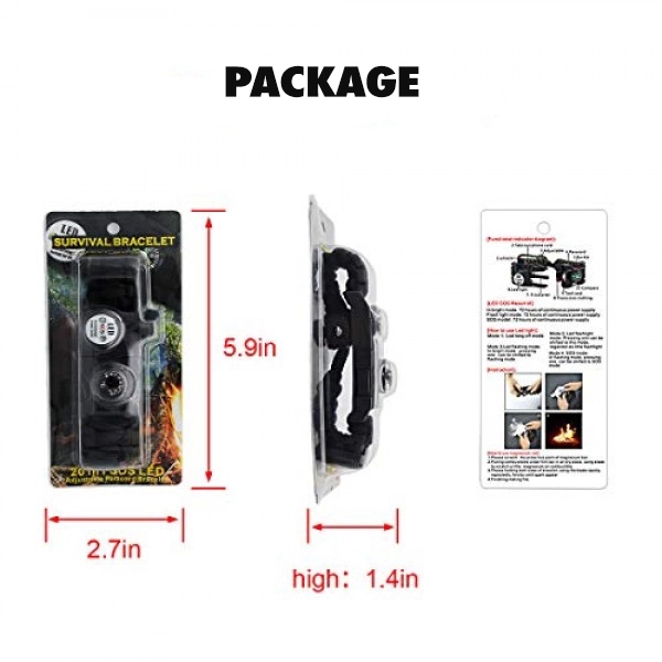 20 in 1 Outdoor Survival Paracord Bracelet 3