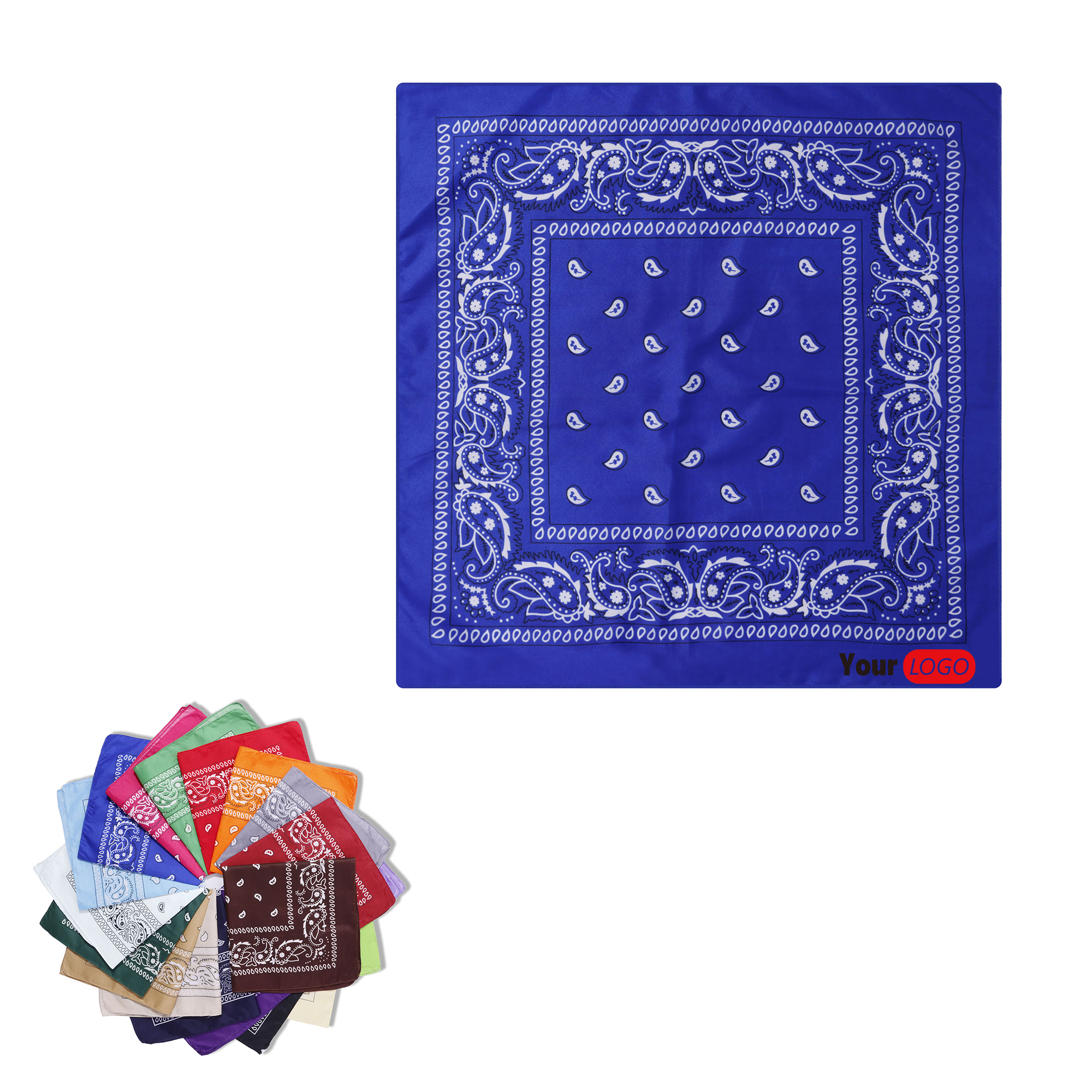 Custom Imitation Silk Square Bandana 1