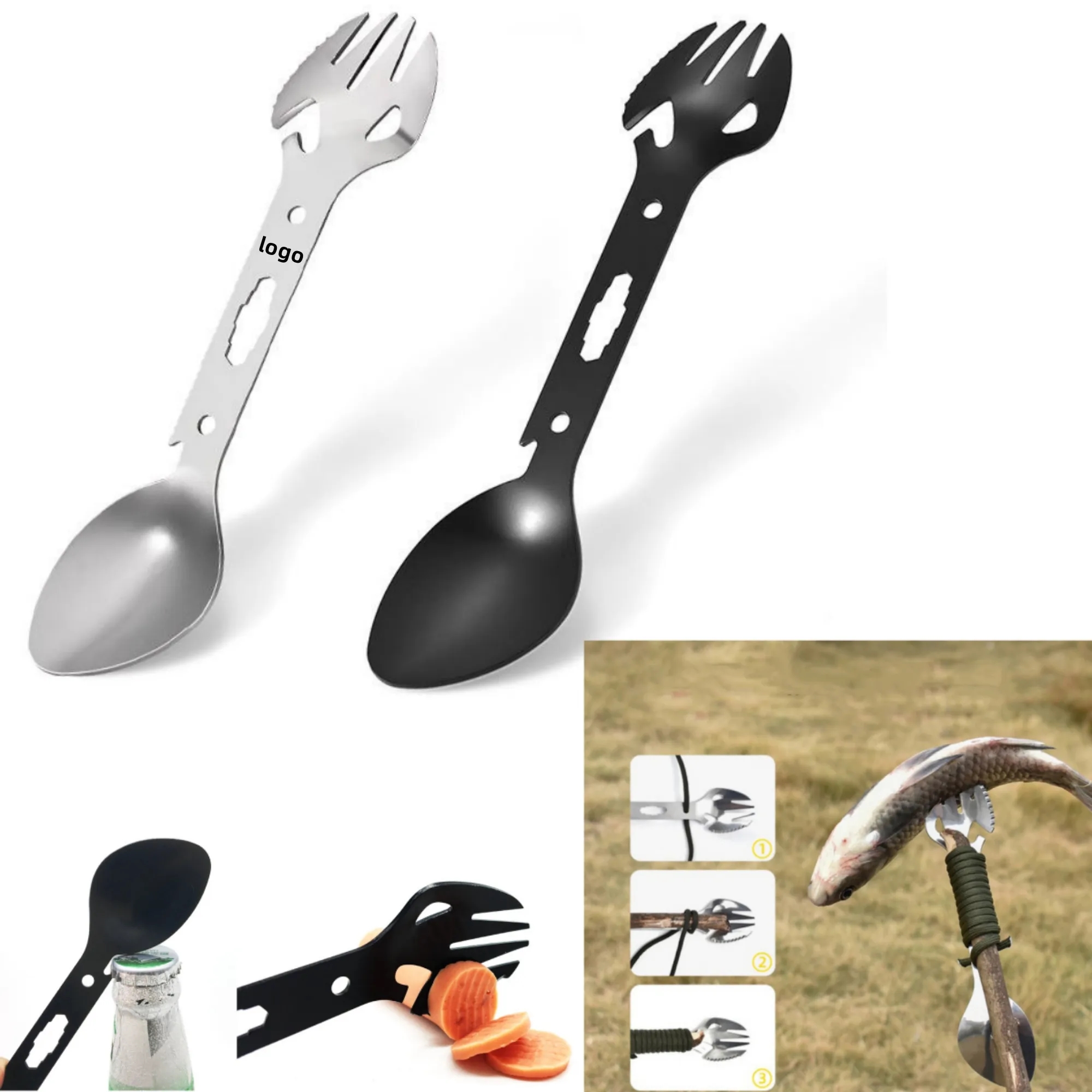 Outdoor Camping Fork Spoon Wrench 3