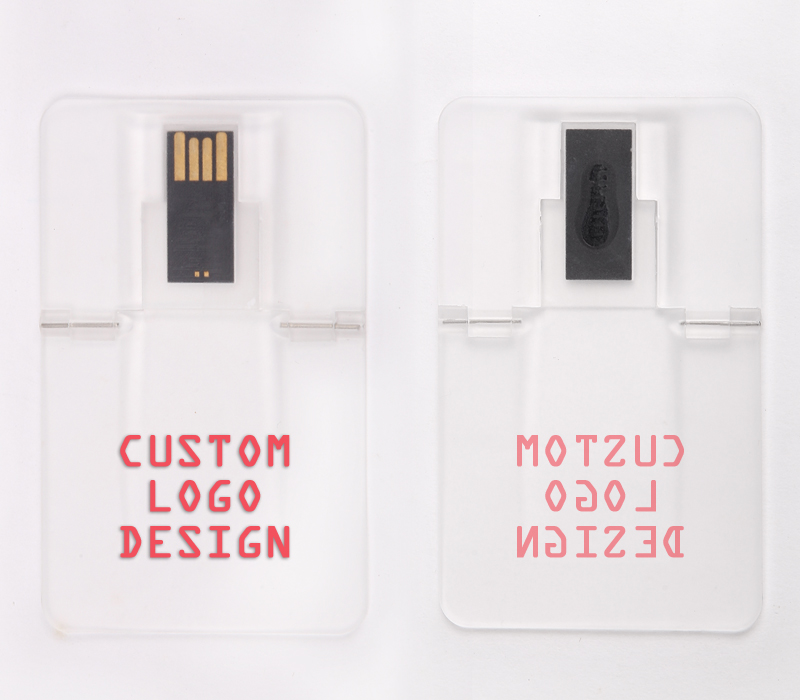 Transparent Credit Card USB Flash Drive, 8GB 2