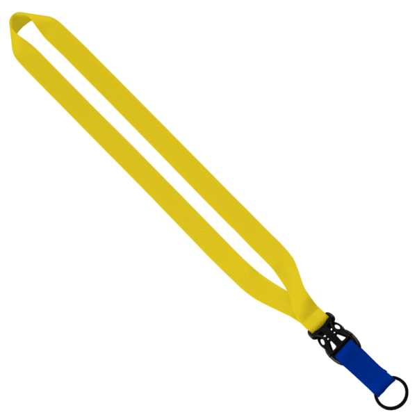 3/4" Multi-Color Polyester Lanyard with Slide Buckle Release & Split-Ring 20