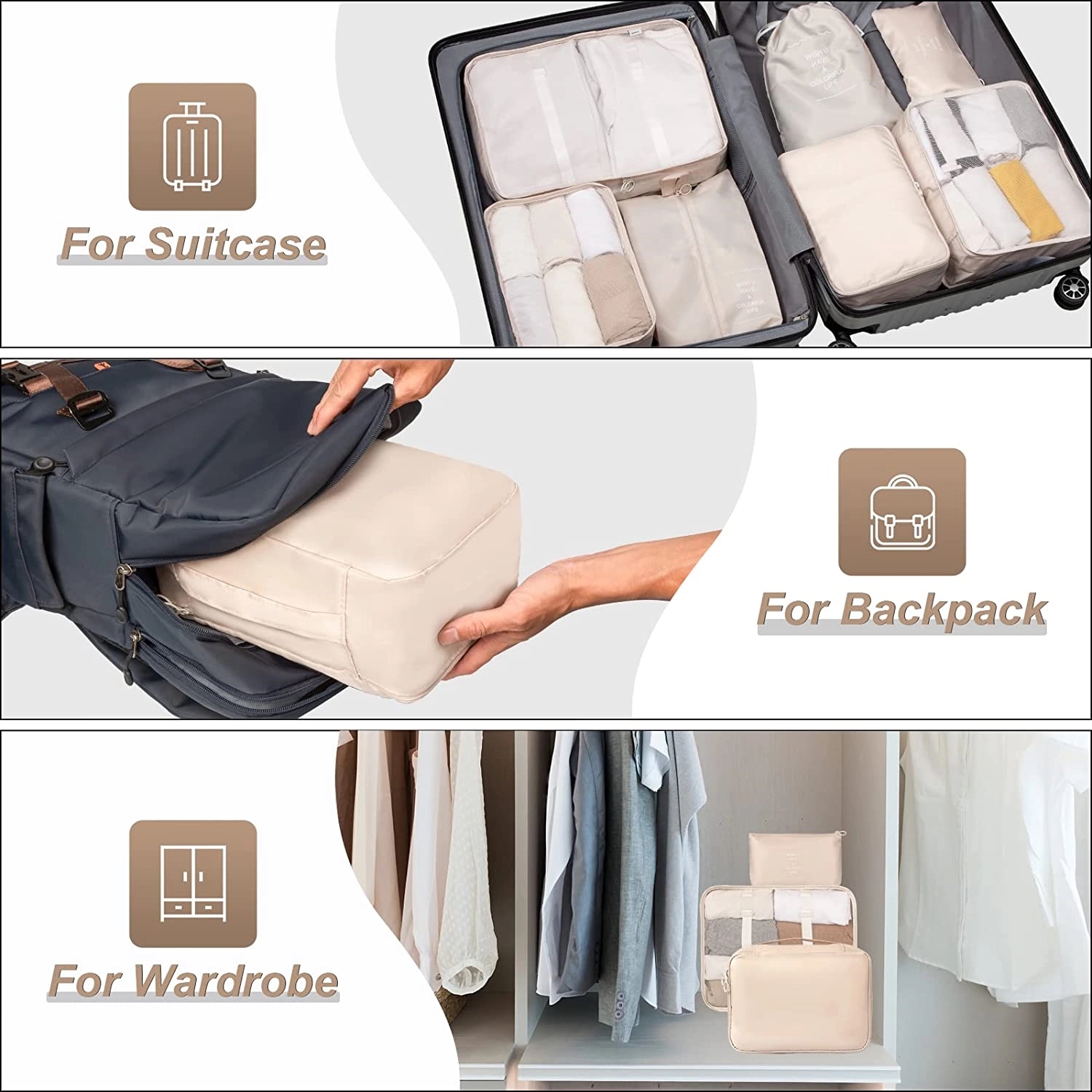 Lightweight Travel Packing Cubes 7 Set For Suitcases 10
