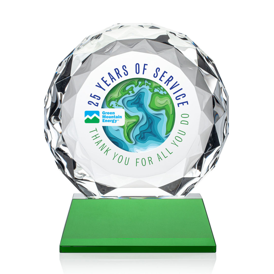 Seville VividPrint™ Award on Entwhistle Base - Green 3