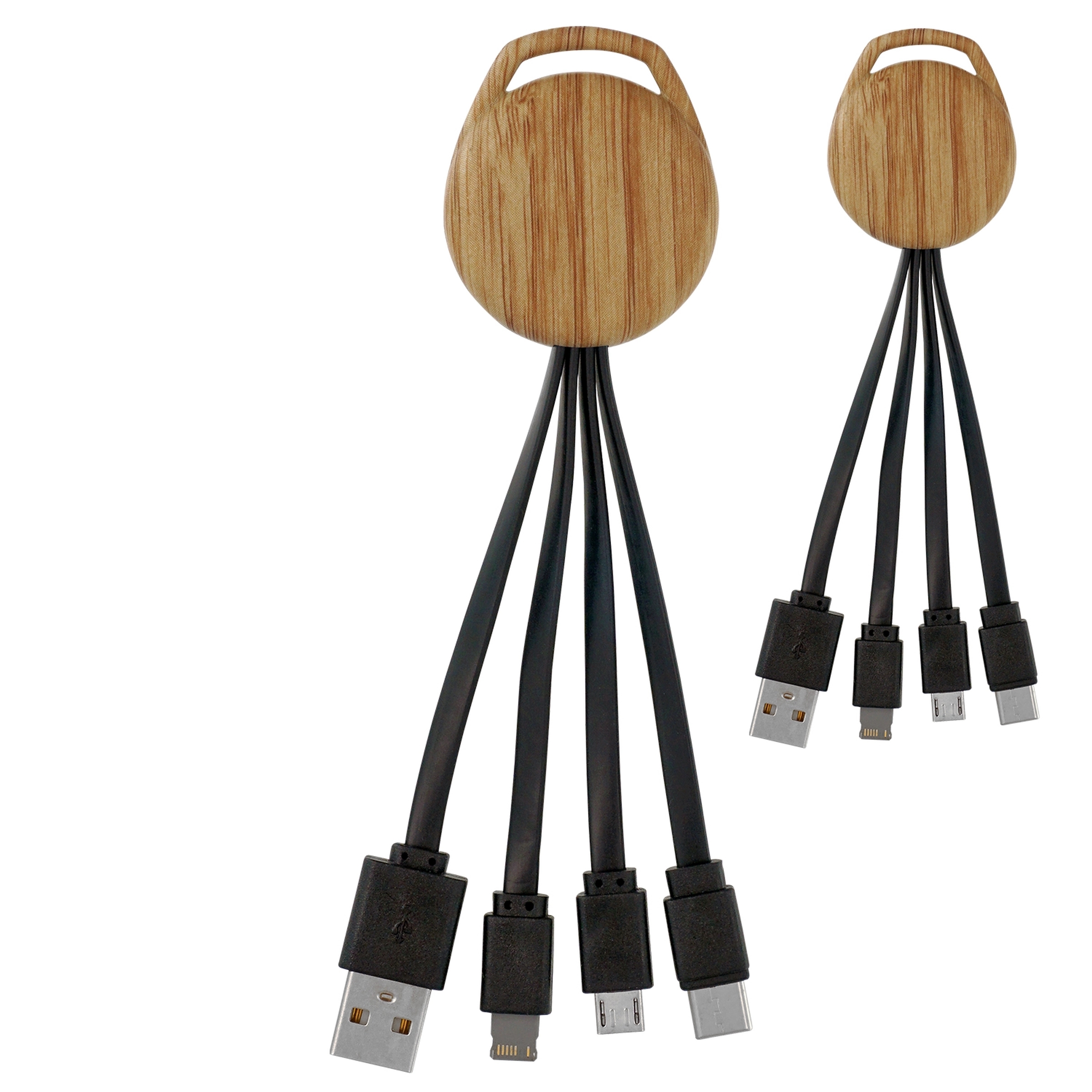 WOOD PATTERN VIVID 3-IN-1 CHARGING CABLE 5