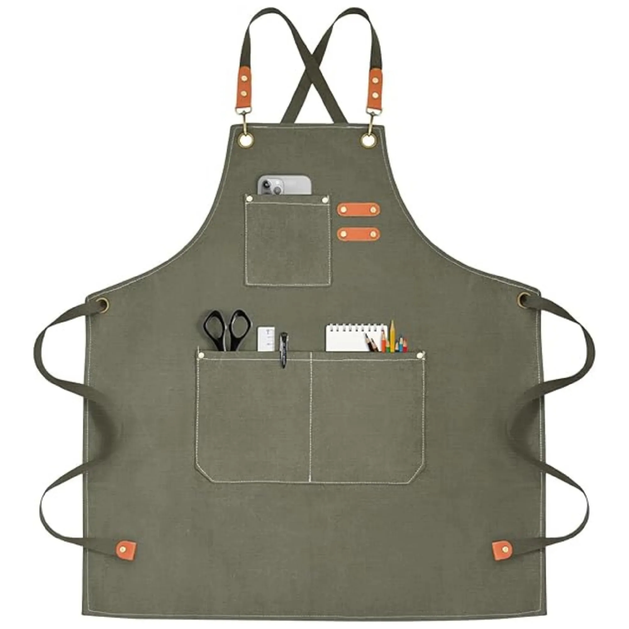 Heavyweight Canvas Cross-Back Apron 9