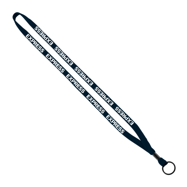 1/2" Cotton Lanyard with Metal Crimp & Split-Ring 57