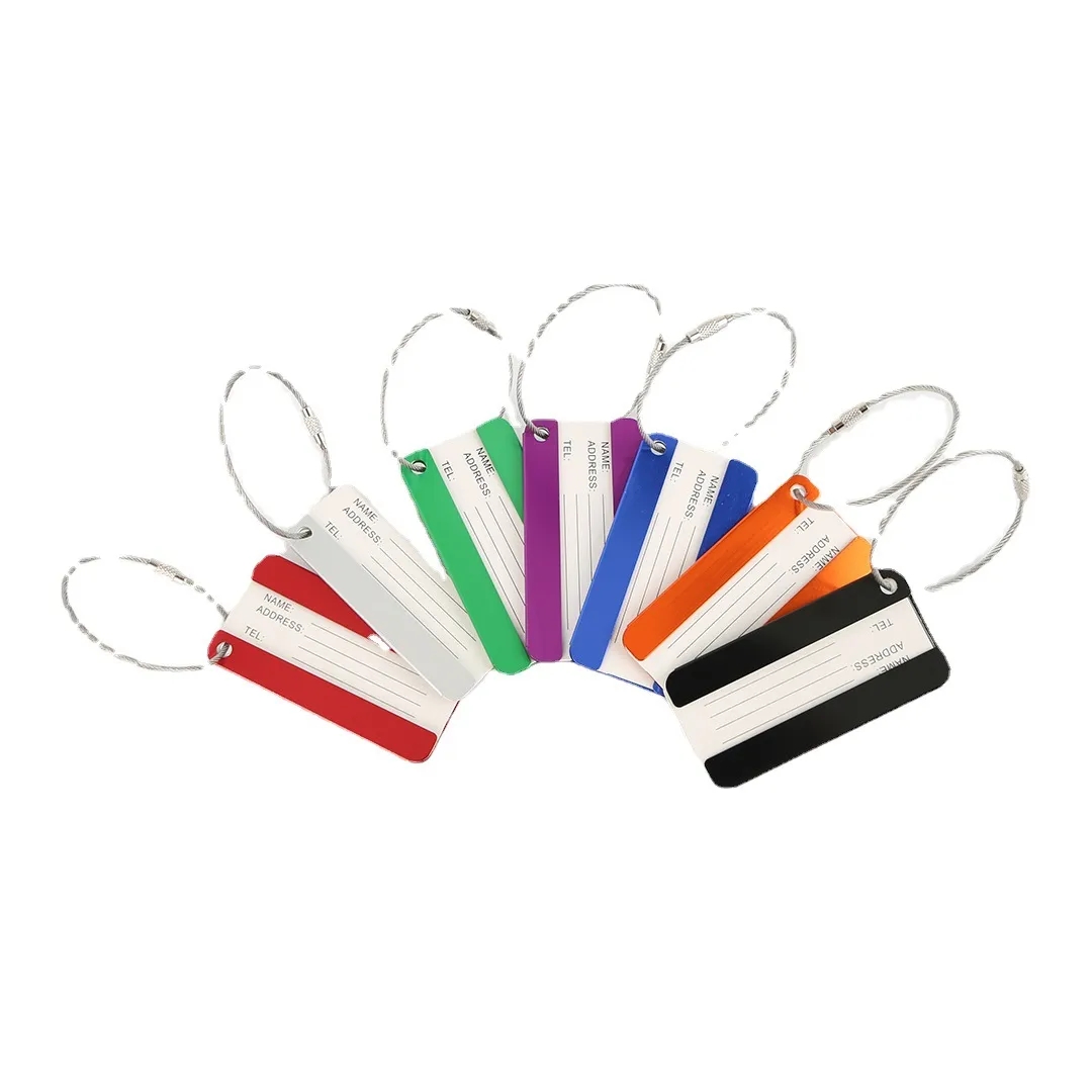 Square Aluminum Alloy Travel Luggage Tag 3