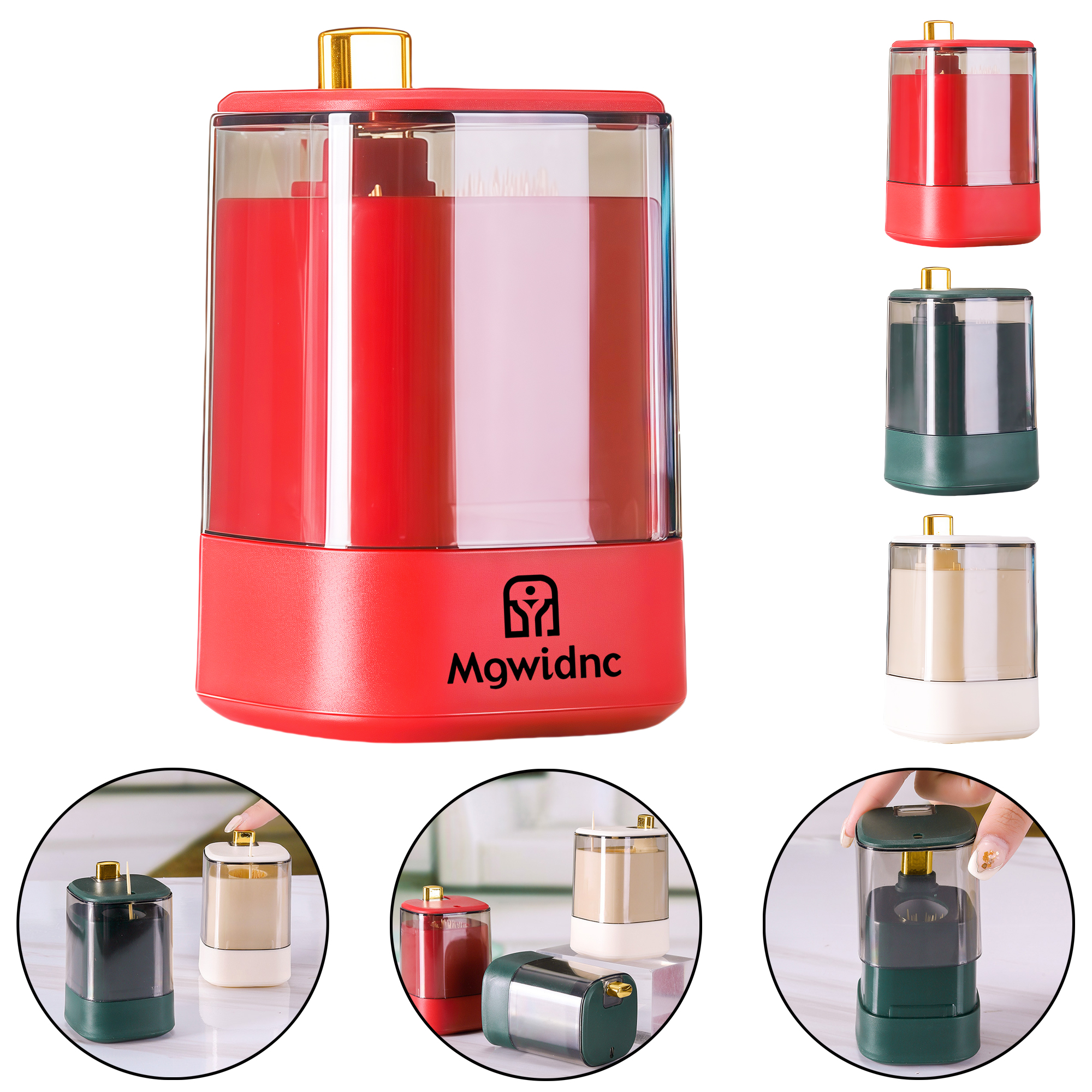 Press-Type Toothpick Holder with Automatic Pop-Up