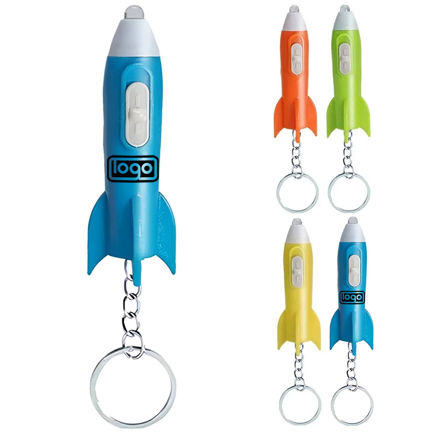 LED Rocket Flashlight Keychain 6