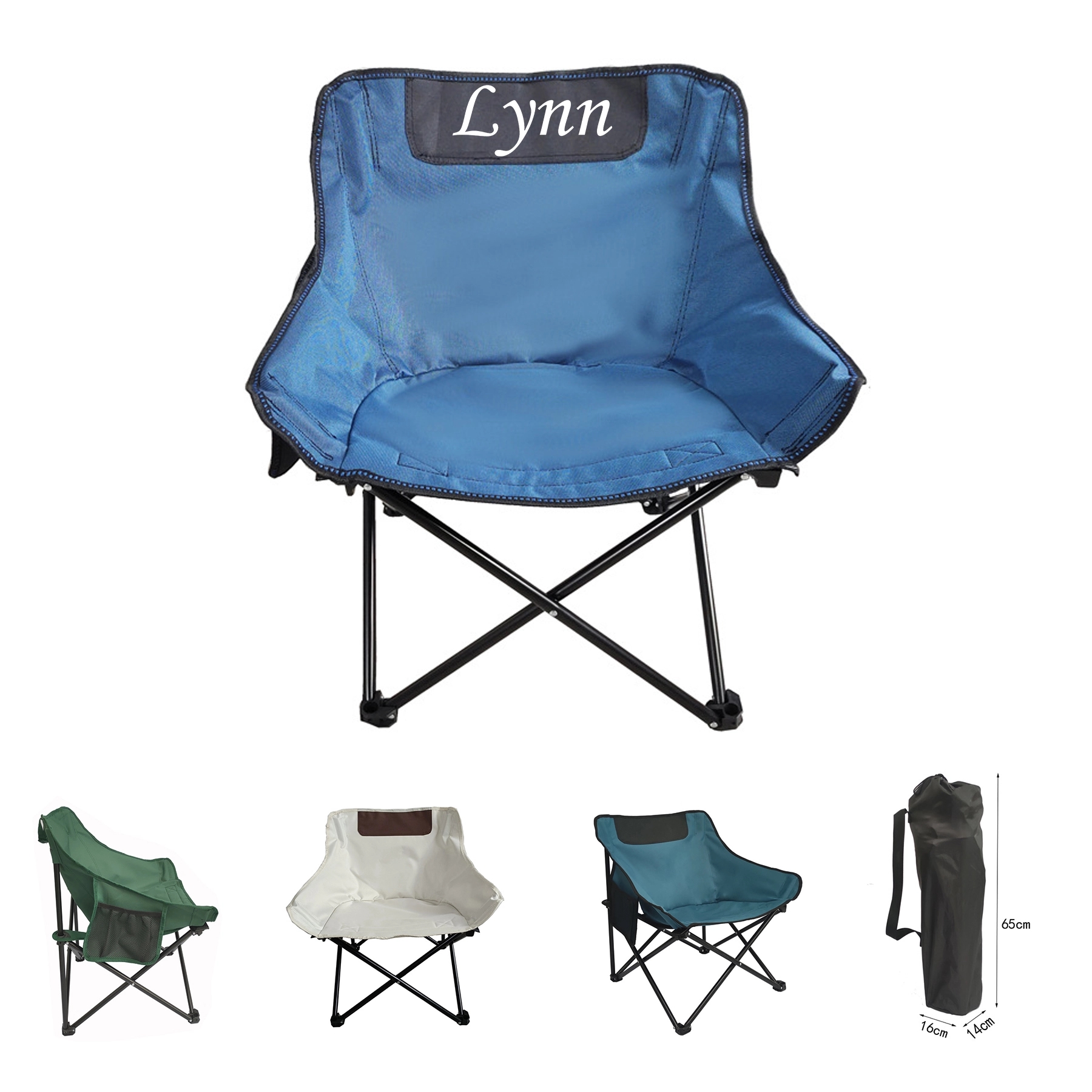 Outdoor Round Oxford Fabric Folding Chair 3