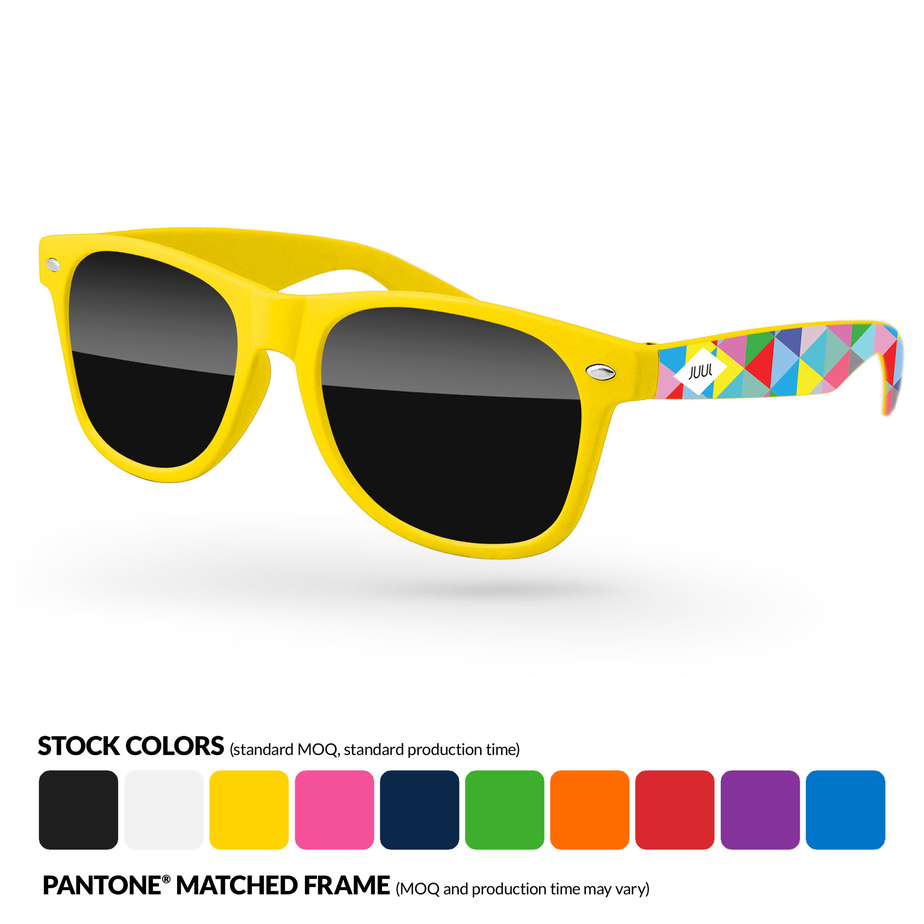 Retro Sunglasses w/ Full Color Arms Heat Transfer 23