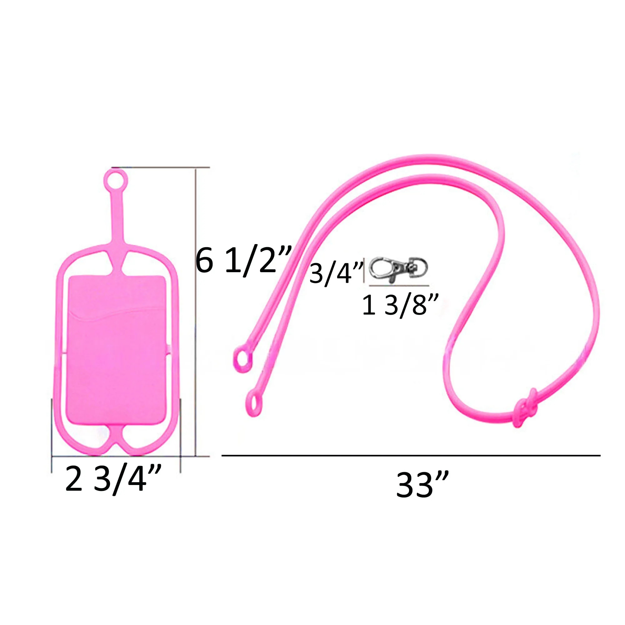39 1/2" Silicone Phone Holder With Lanyard 2