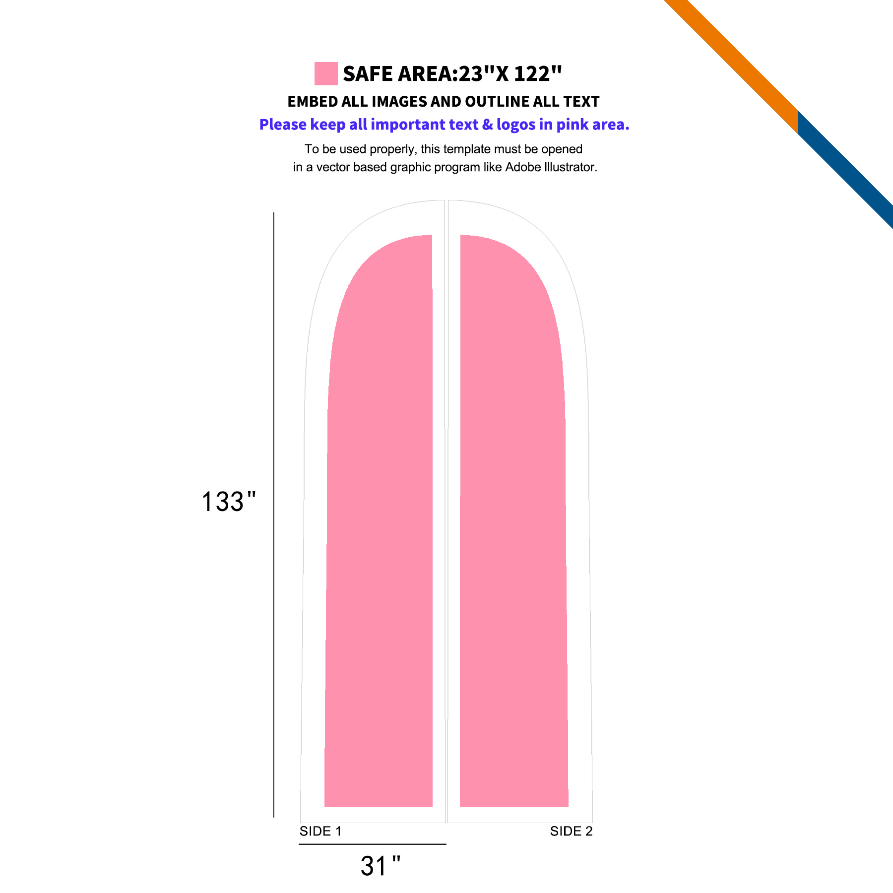 13' Lapar Double-Sided Straight Flag 4
