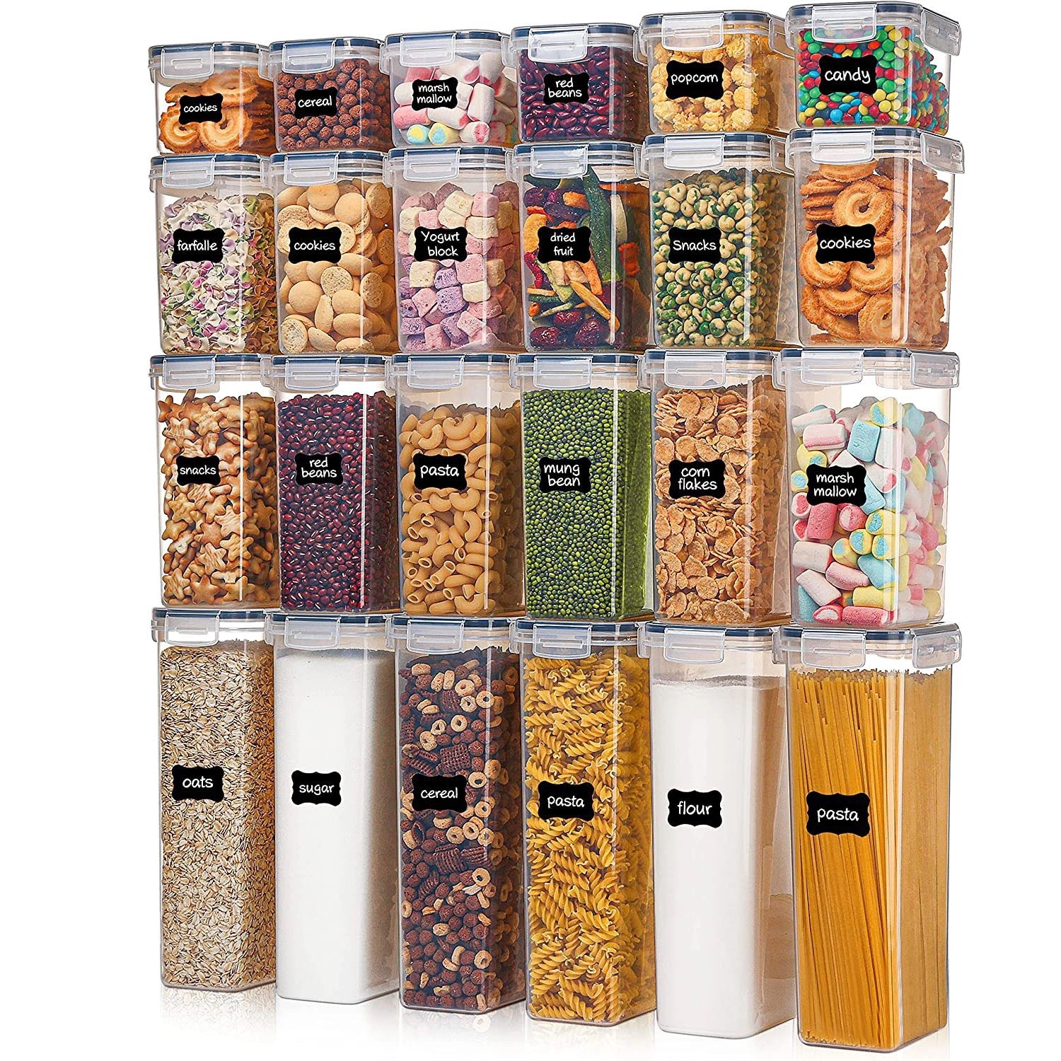 Airtight Food Storage Containers Set With Lids (24 Pack) 8