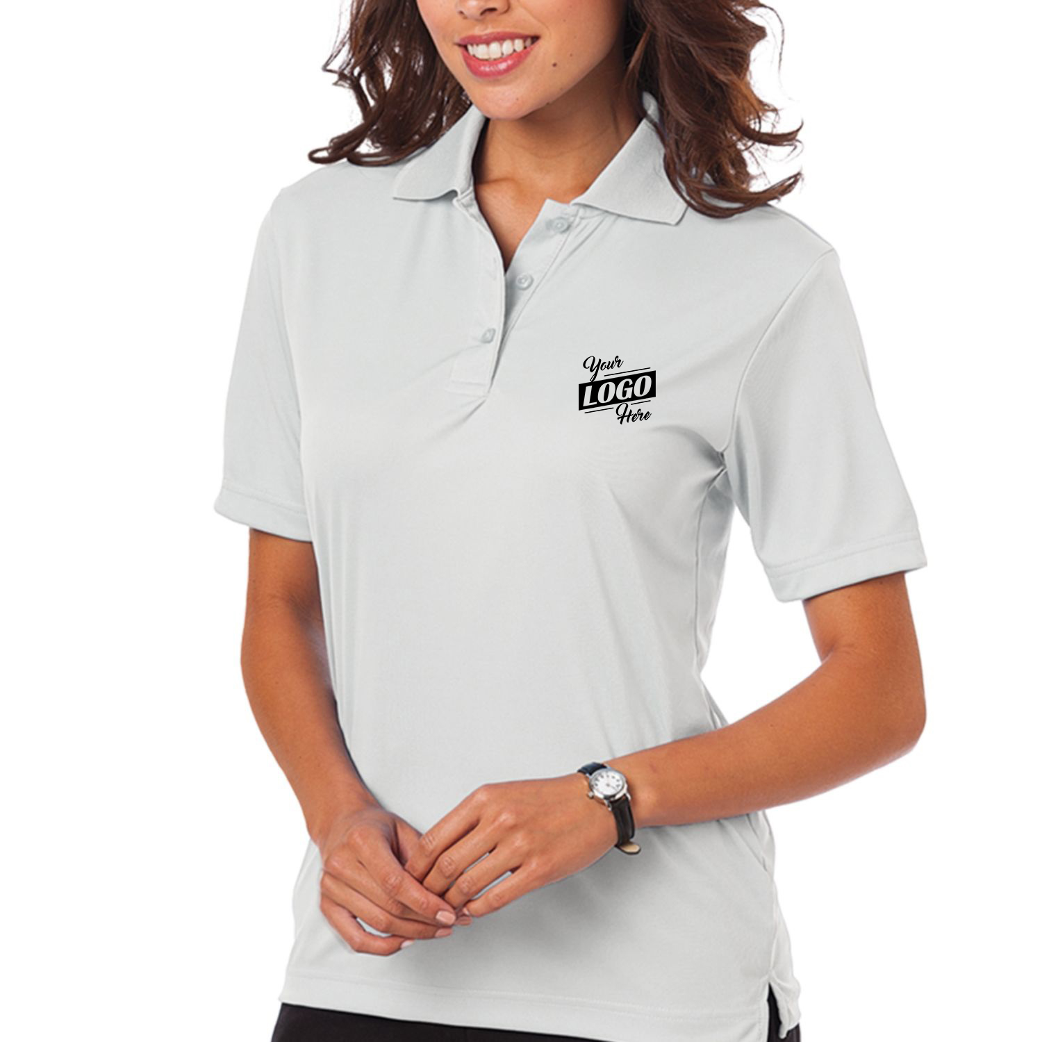 Blue Generation 3.8 oz. 100% Polyester Ladies' Value Polo Shirts 2