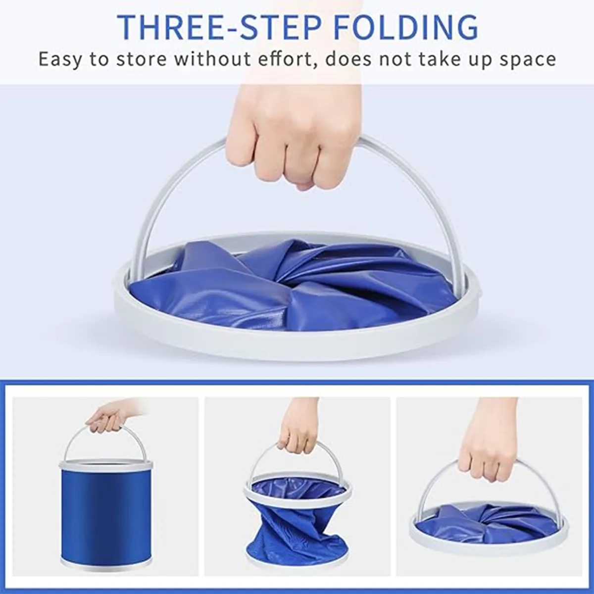 Outdoor Collapsible Camping Fishing Car Washing Bucket 4