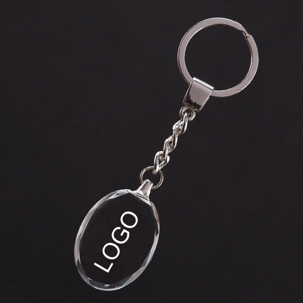 2d Oval Crystal Keychain 2