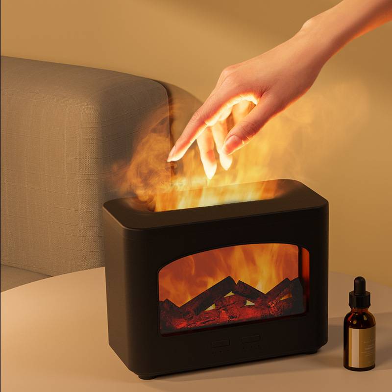 ABS Flame Humidifier Fireplace Aromatherapy Diffuser 5