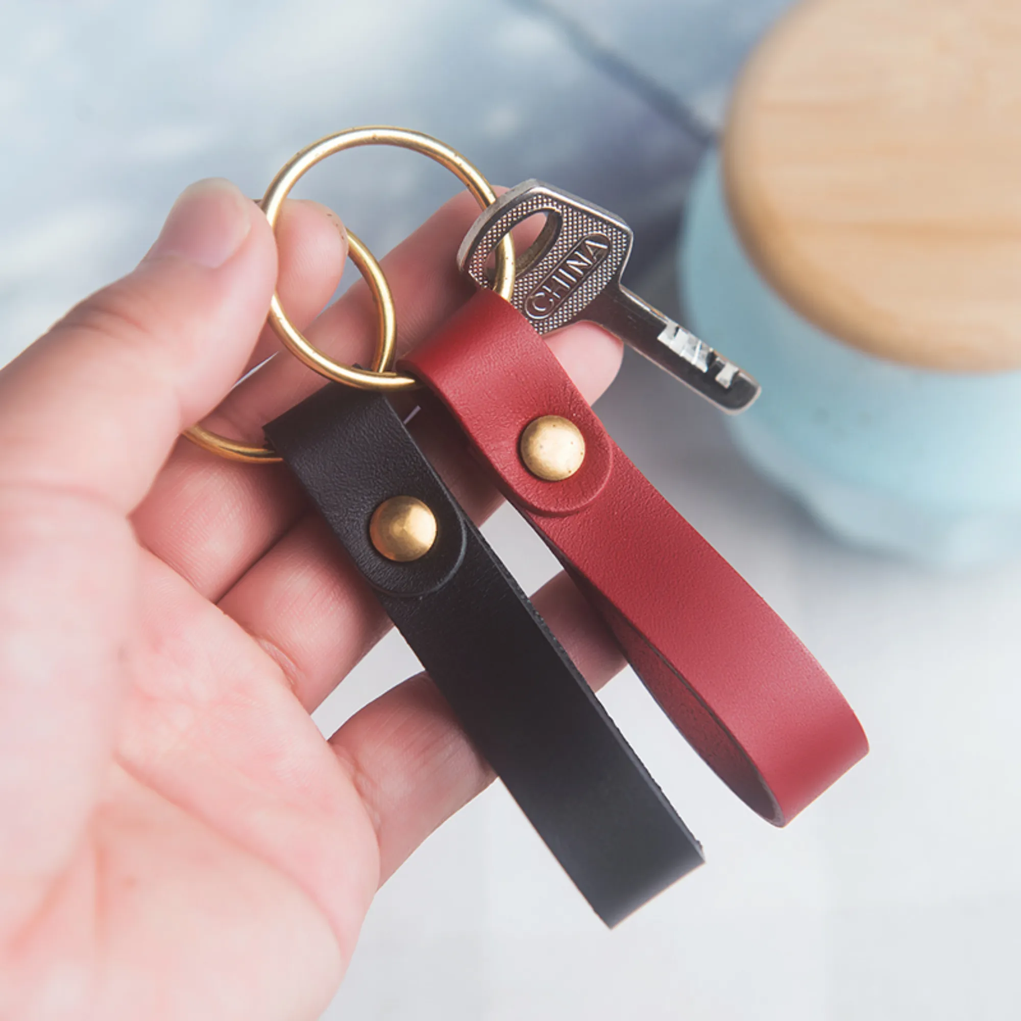Leather keychain 6