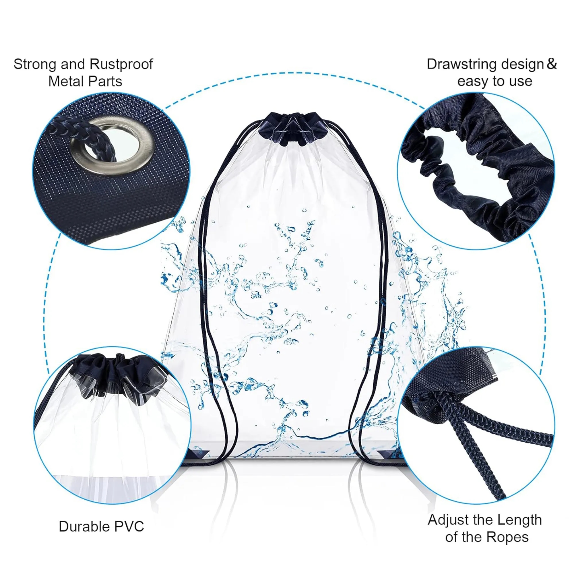 PVC Clear Drawstring Bag 2