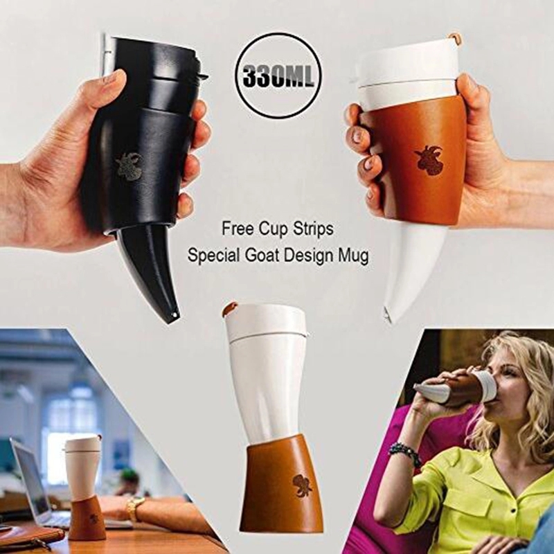Croissants Cup Goat Horn Coffee Mug Stainless Steel Liner Va 1