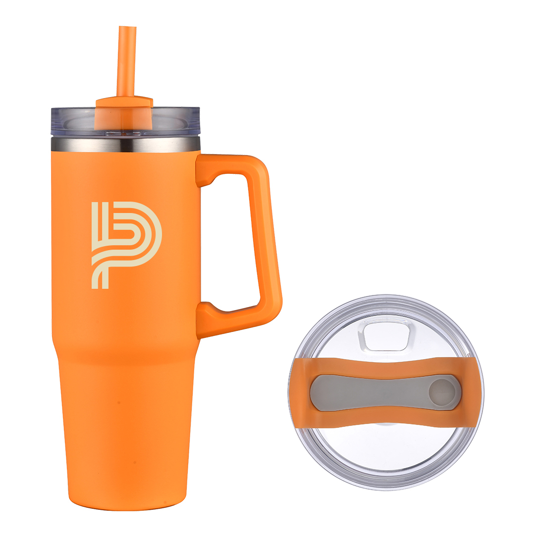 ArticFire 30oz Double-Wall Stainless Steel Tumbler with Handle and Straw 10