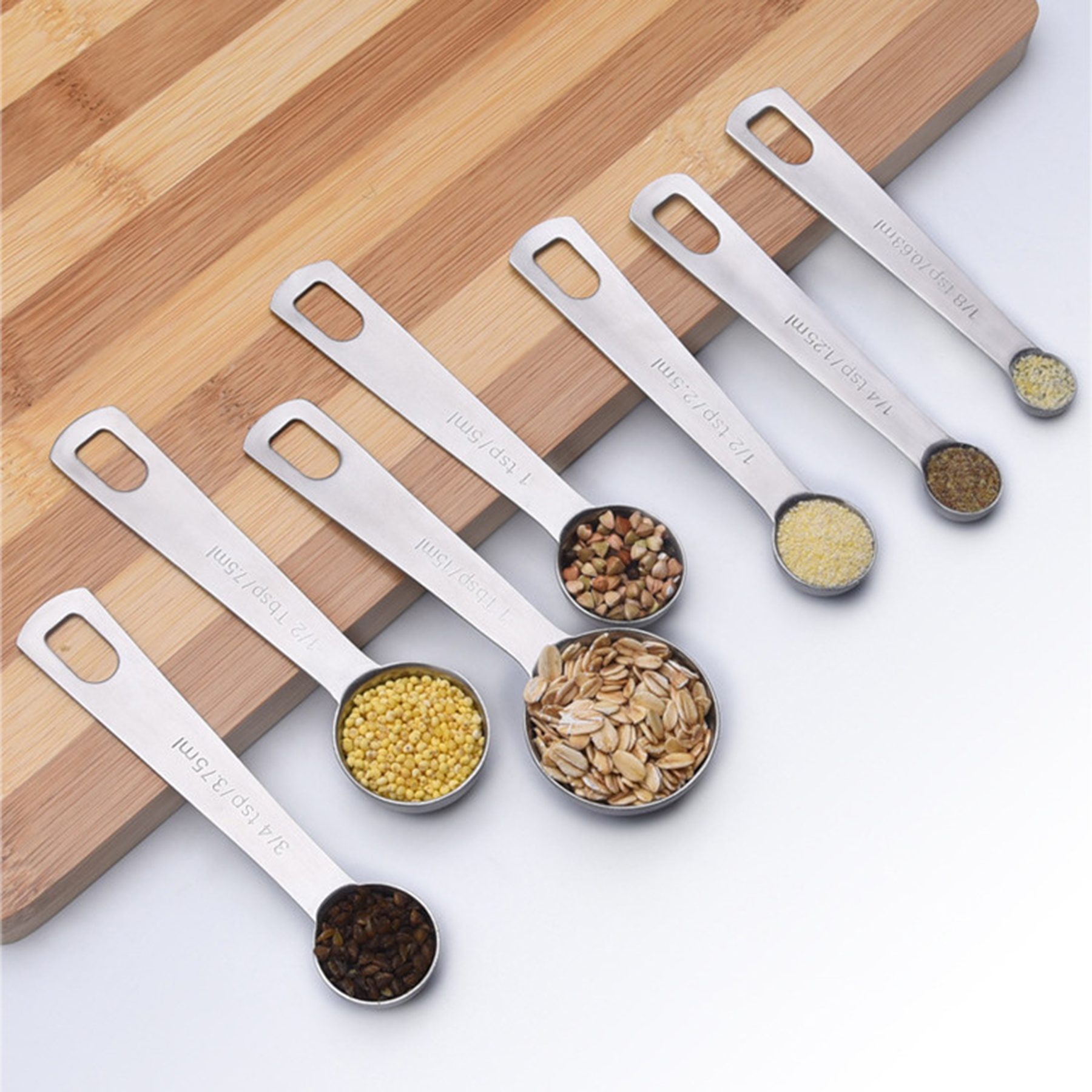 Stainless Steel Measuring Spoon 7 Pcs Set 3