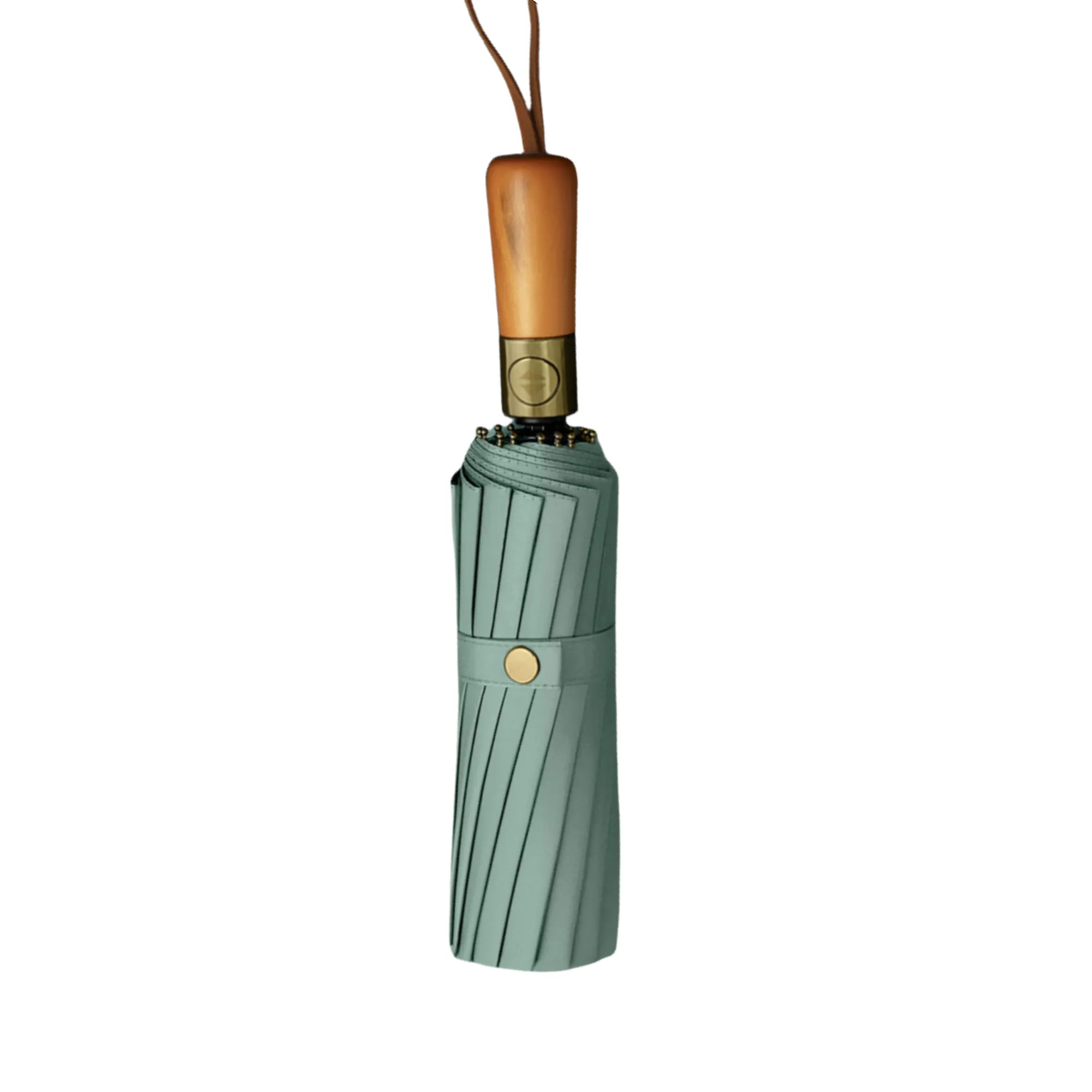 16 - Rib Wooden - Handle Auto Open All - Weather Umbrella 21