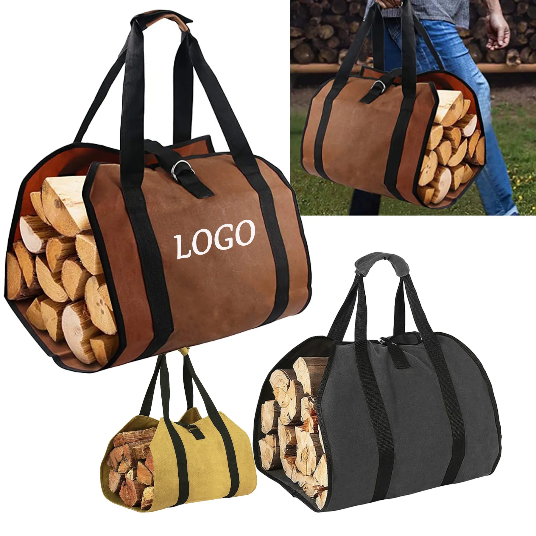 Durable Multi-Functional Firewood Storage Bag 2