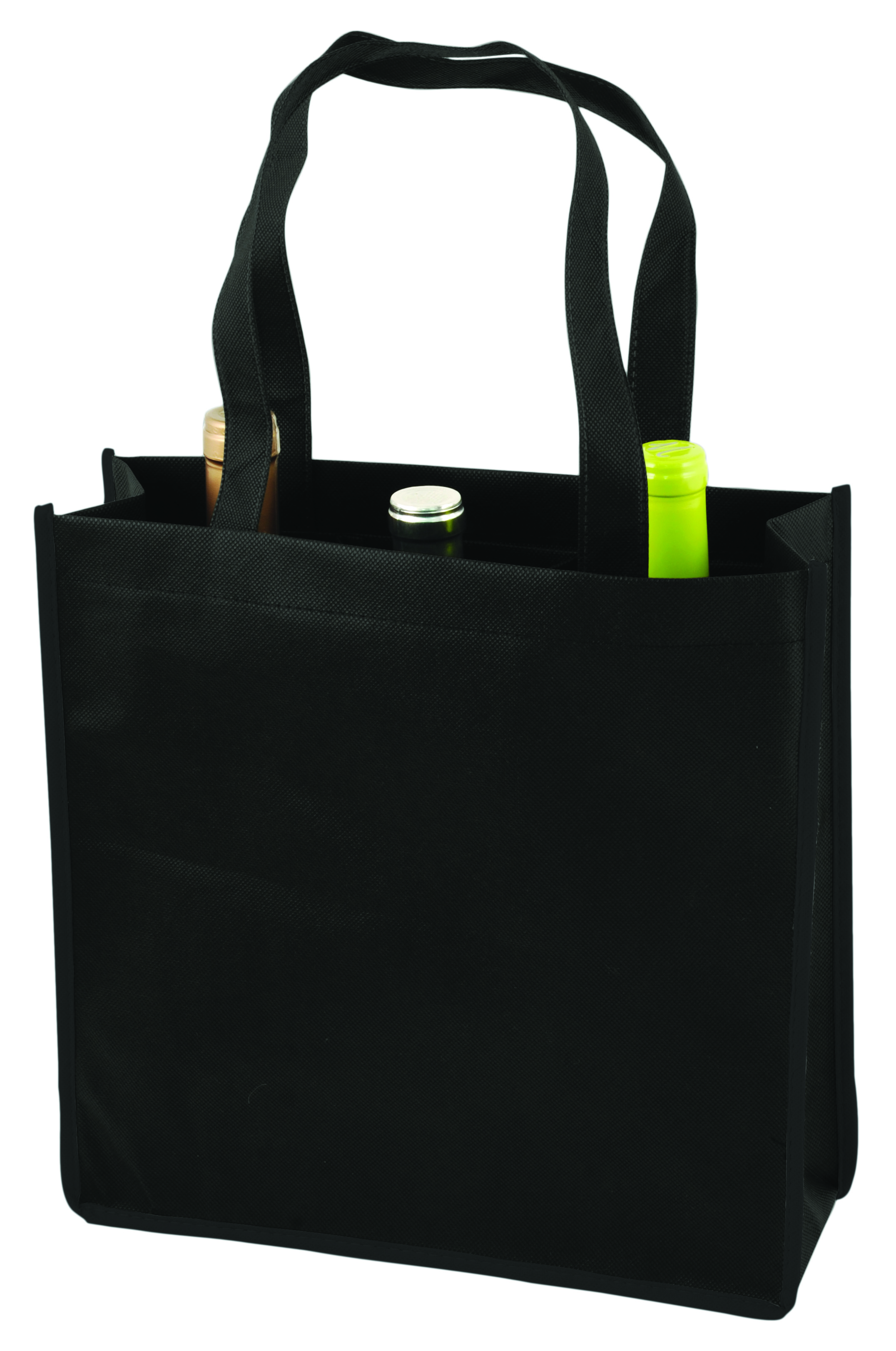 True® 3 Bottle Non-Woven Wine Tote 6