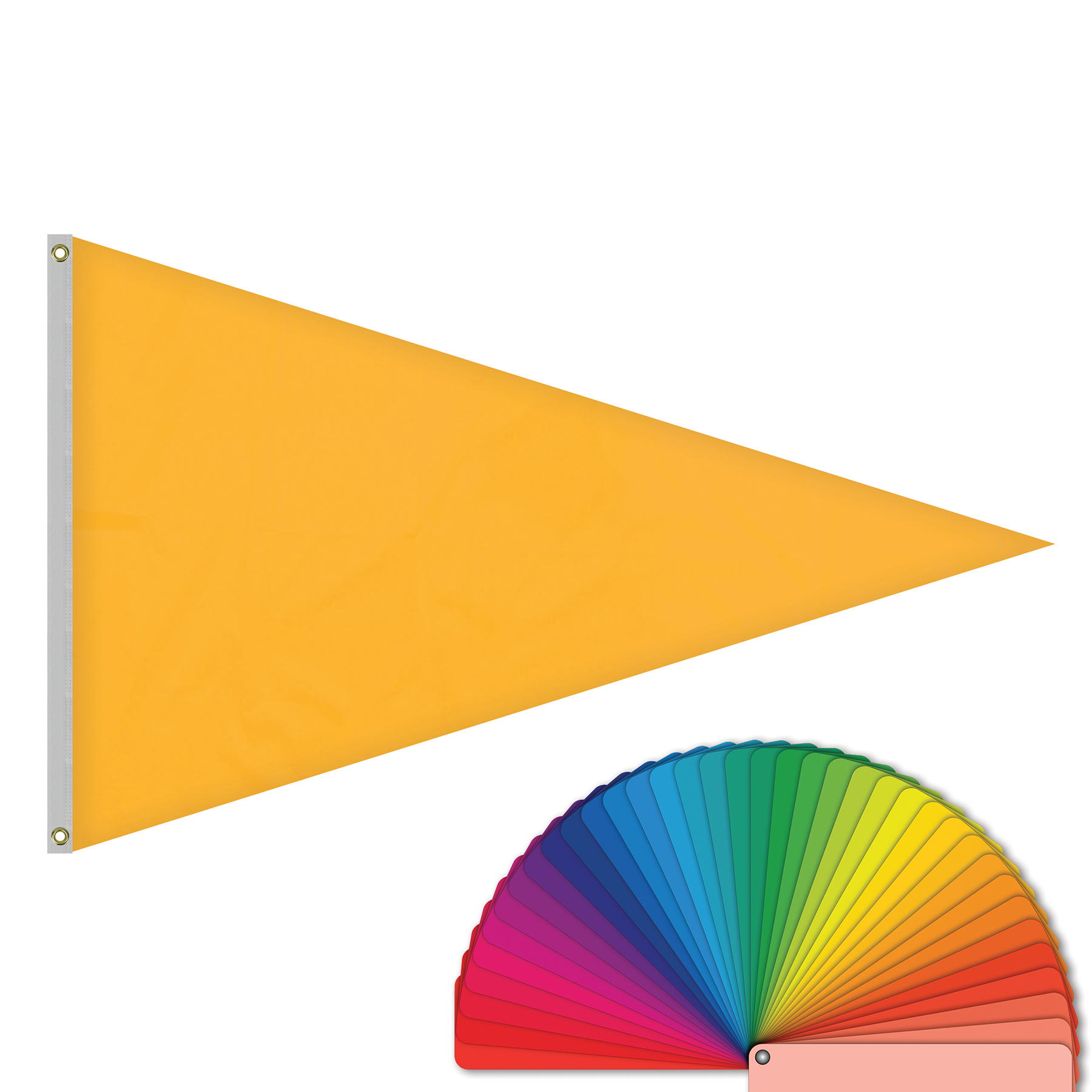 5' x 8' Solid Color Pennants with Heading & Grommets 2