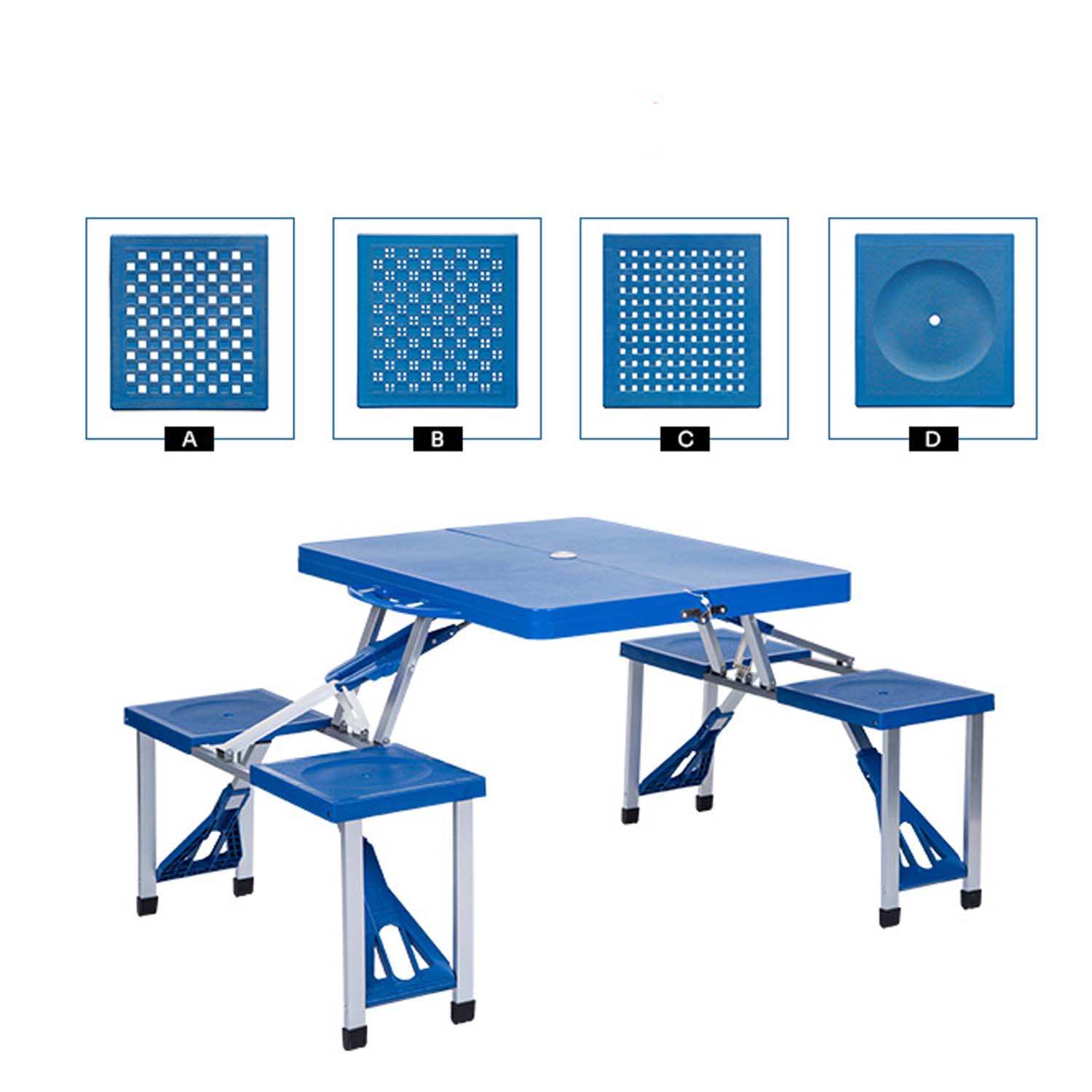 Plastic Portable Unit-Style Folding Camping Table 7