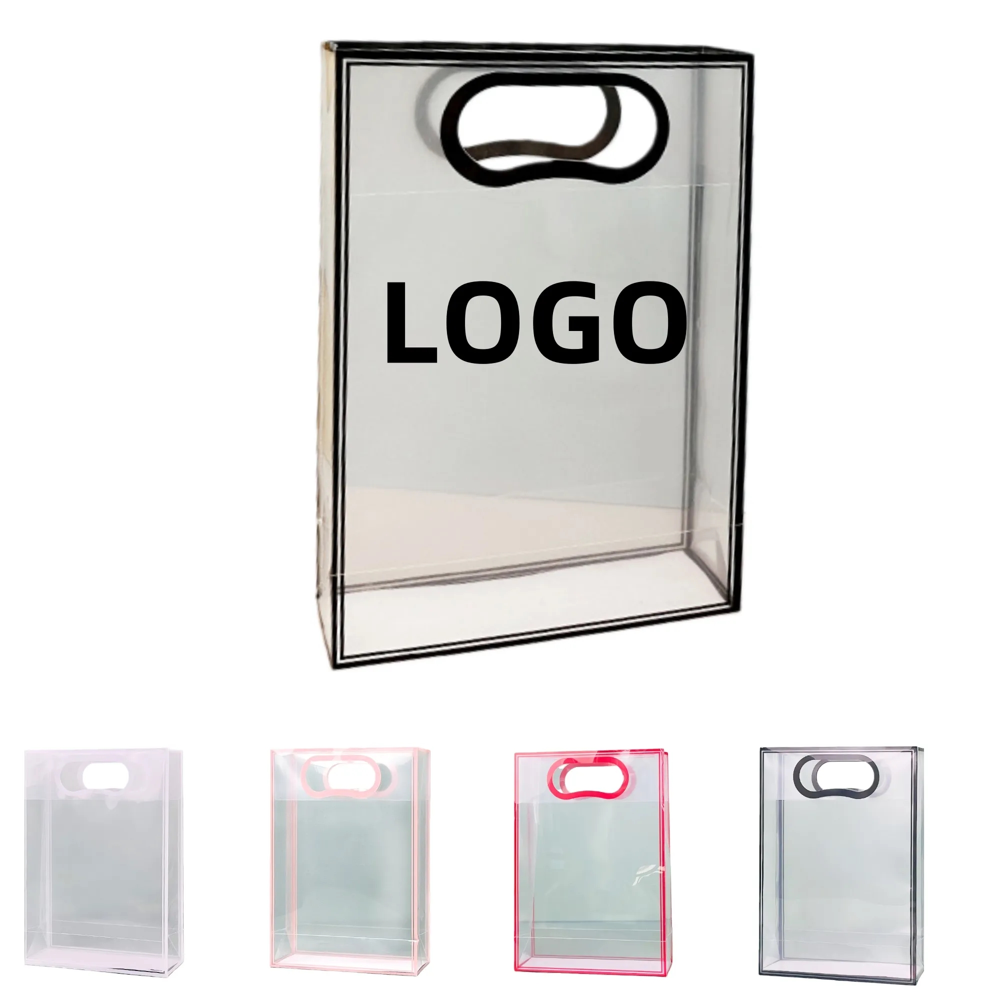 Reusable Clear Stadium PVC Tote Bag Shopping Gift Handbag