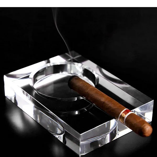 Rectangle Crystal Single Cigar Ashtray 8