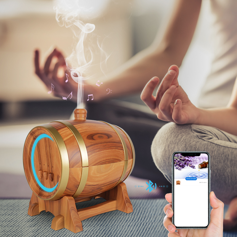 Oak Barrel Shaped 350ML Aroma Diffuser And Humidifier 4