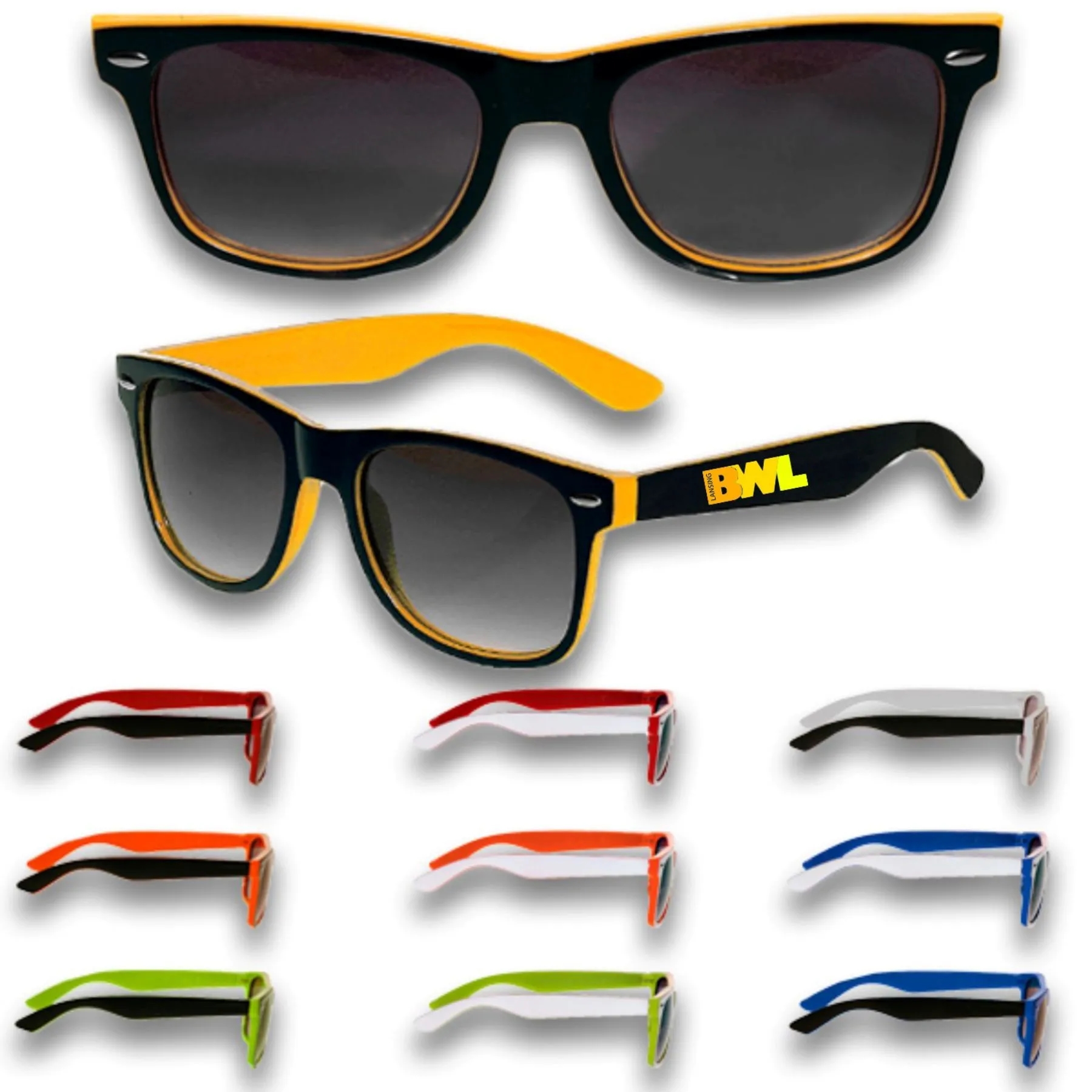 Vintage Two Tone Smoke Sunglasses 7