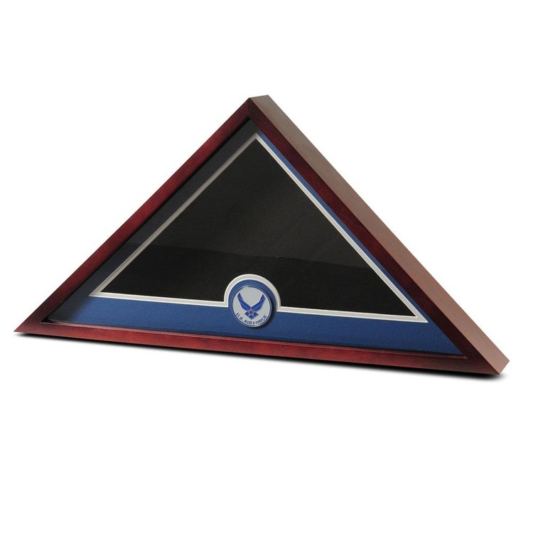 US Flag Display Case with Aim High Air Force Medallion - Display Case Only 1