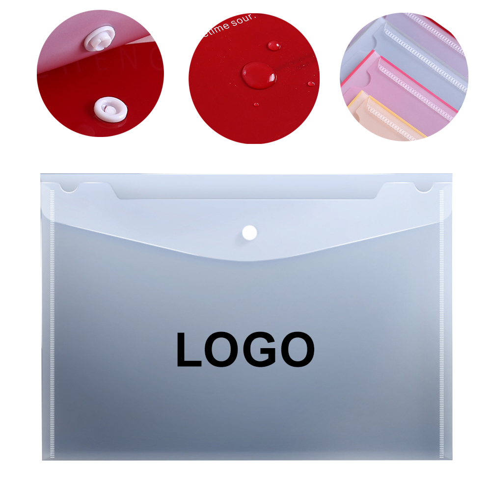 Plastic File Folder Bag With Button 2