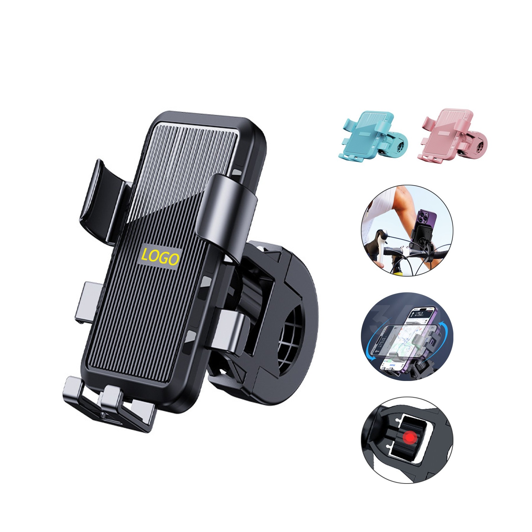 Motorcycle Bicycle Shock-Absorbing Navigation Phone Holder