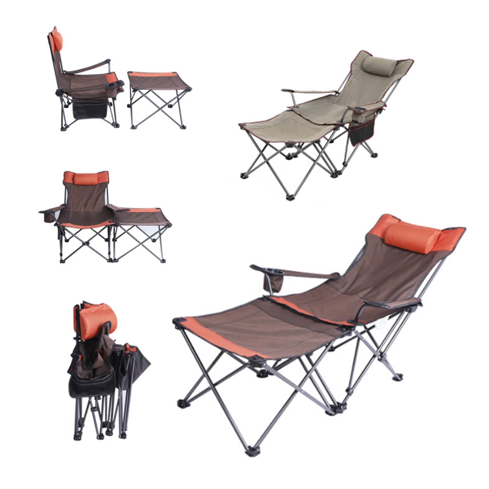 Outdoor Foldable Camping Sitting Lying Chair 4