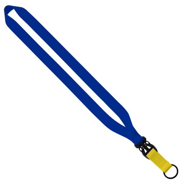3/4" Multi-Color Polyester Lanyard with Slide Buckle Release & Split-Ring 85
