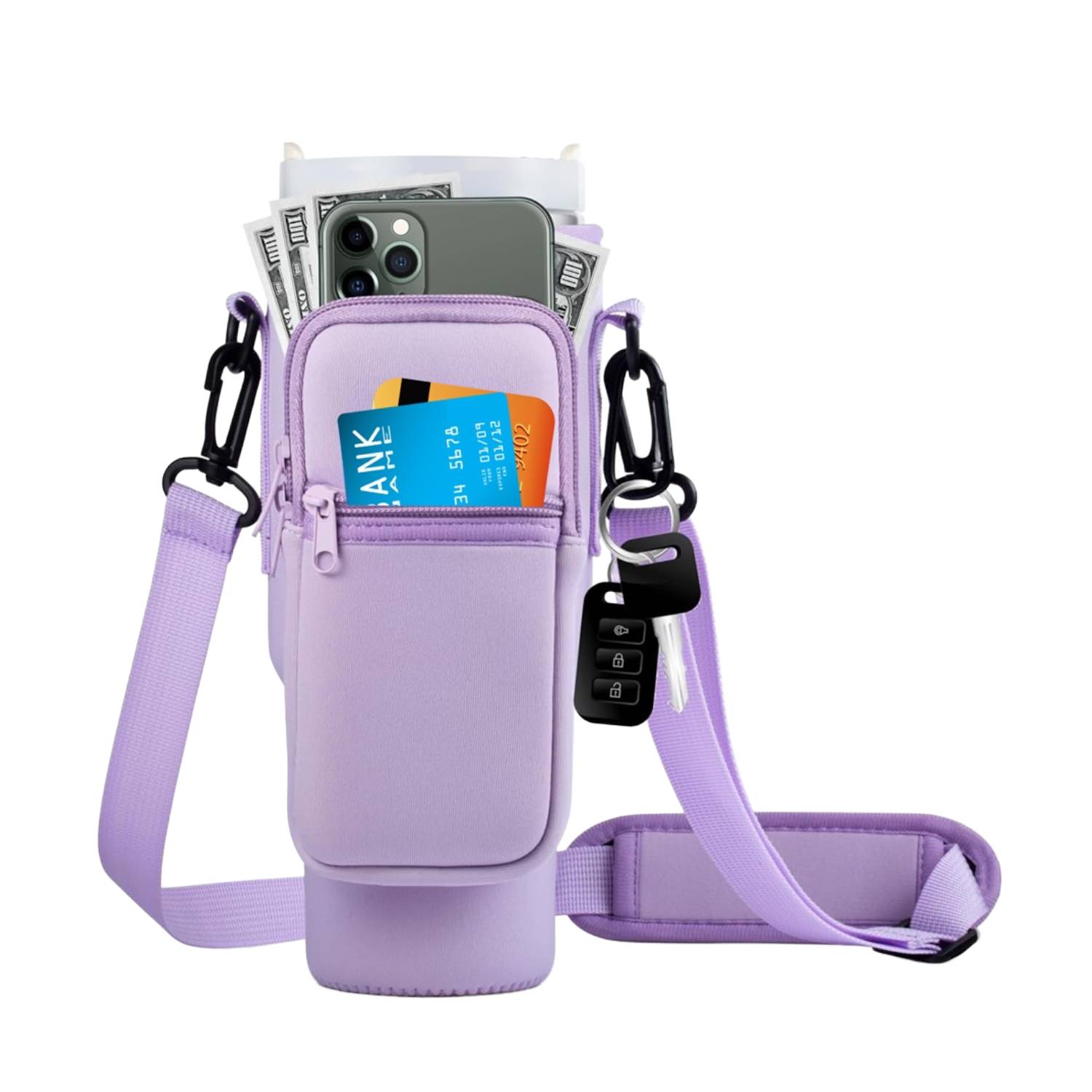 Neoprene Tumbler Sleeve with Shoulder Strap, 40 oz. 12