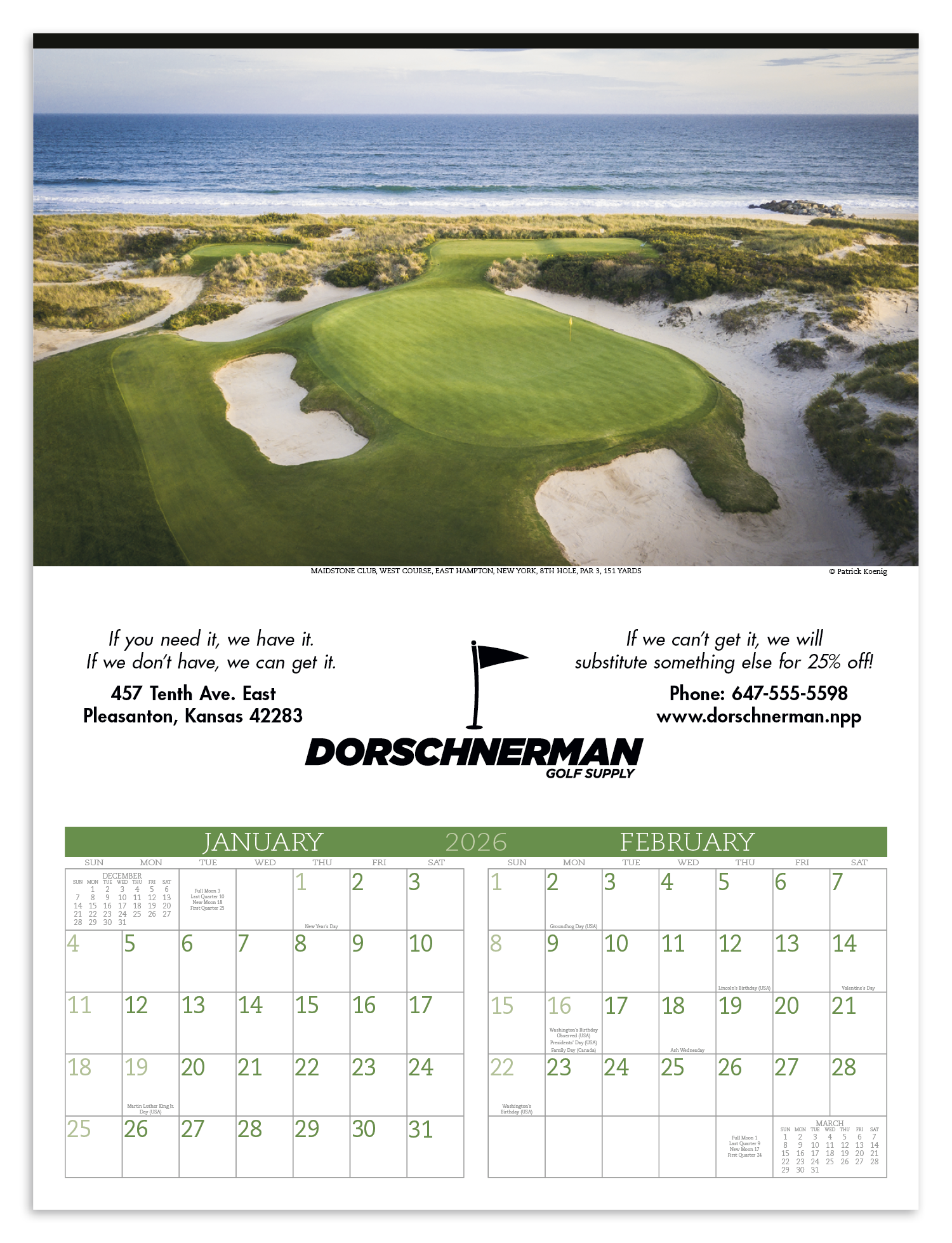 Triumph® Calendars Executive Golf Calendar 17