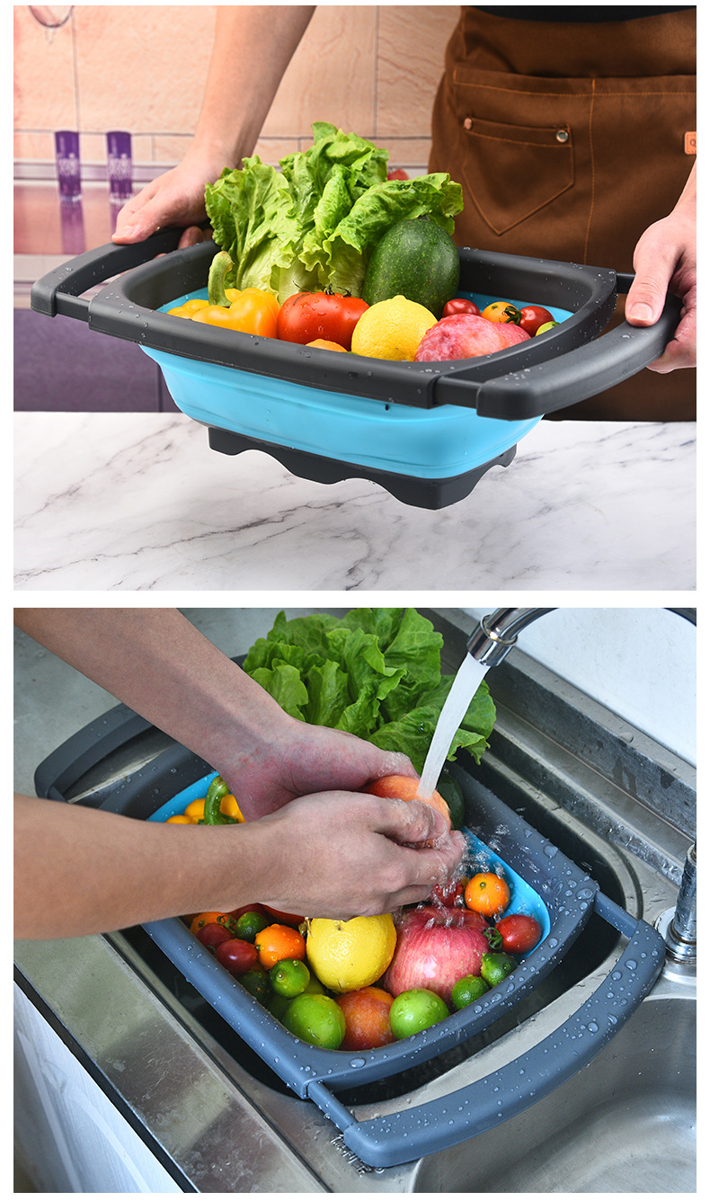 The Sink Vegetable/Fruit Strainer Basket with Extendable Handles 6